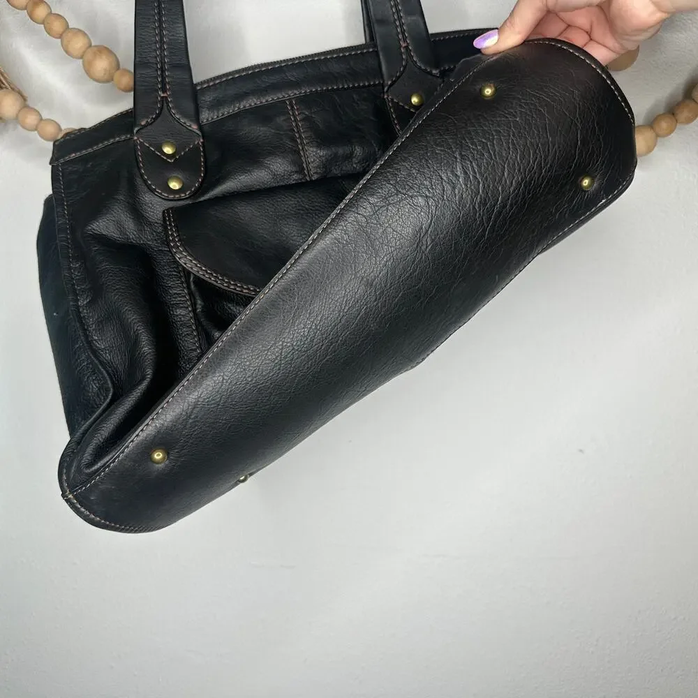 Fossil Black Leather Shoulder Bag